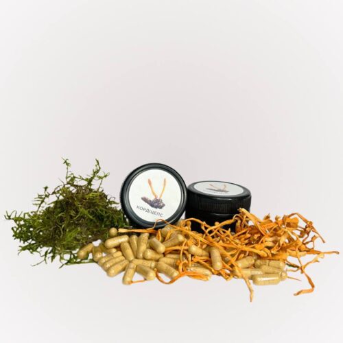 Кордицепс в капсулах 60 шт × 0.5 г — натуральна біодобавка для імунітету та підвищення лібідо