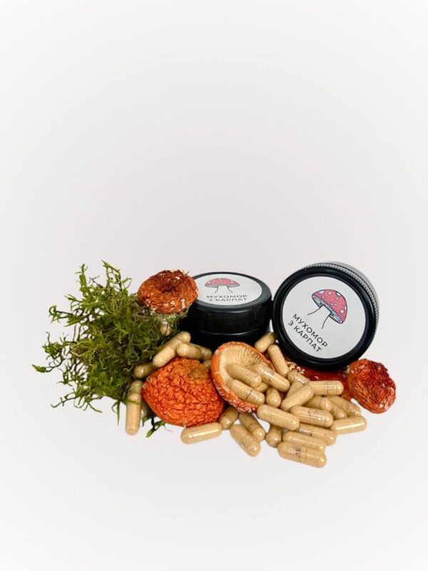 Мікс Червоний мухомор плюс Їжовик гребінчастий у капсулах